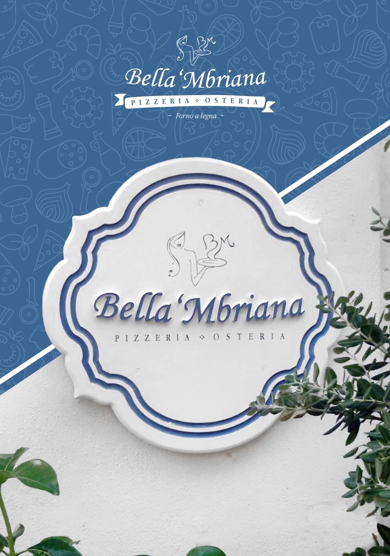 Bella' Mbriana - Realizzazione logo, insegne, biglietti e cartoline