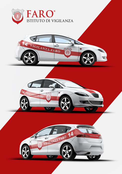 Brand identity e car wrapping Istituto di Vigilanza Faro